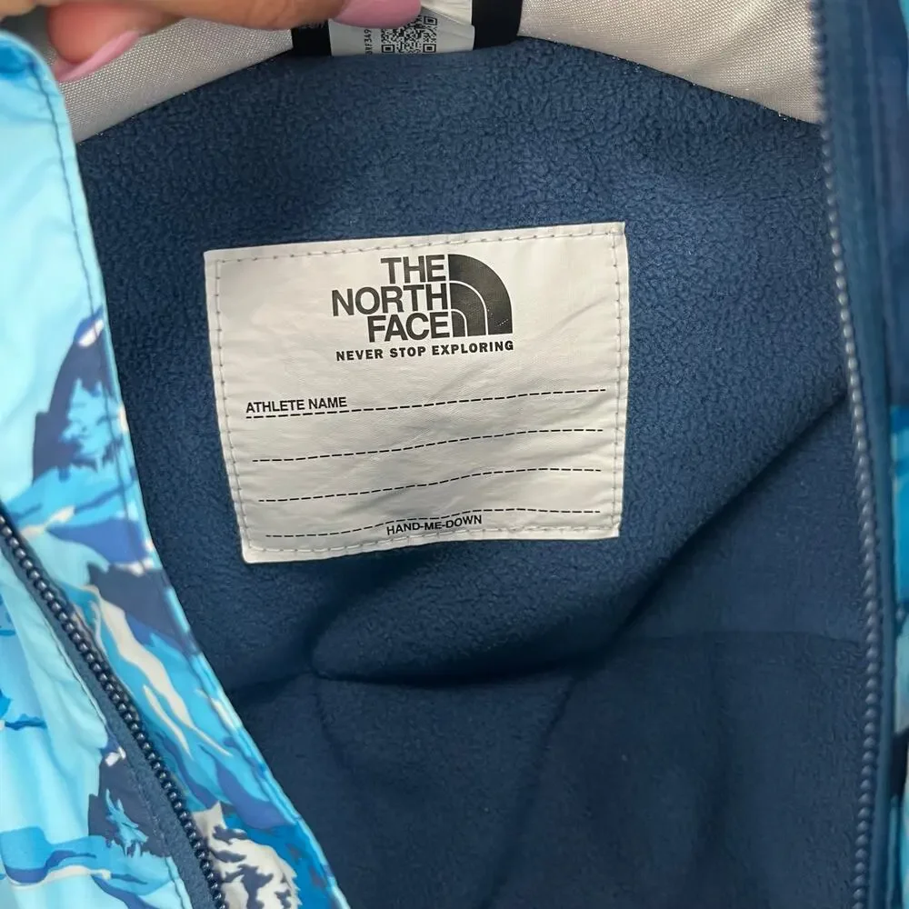 The North Face Baby Freedom Snow Suit Blue Snow Peak Mountains 6-12 Months